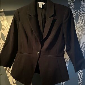 White House Black Market Black Blazer Tailored Suit Jacket